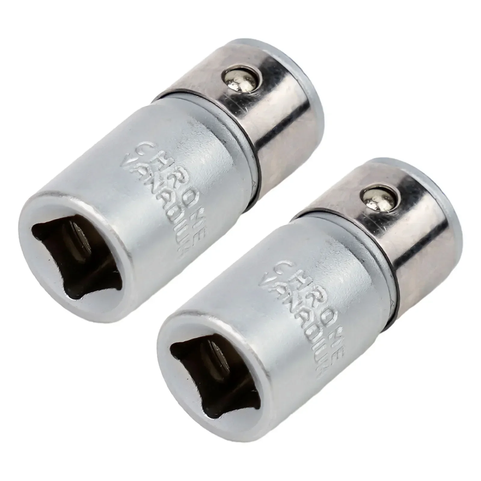 2PCS 1/4 Square Drive To 1/4 Hex Shank Socket Bits Converter Quick Release Screwdriver Holder Socket Adapter Tool