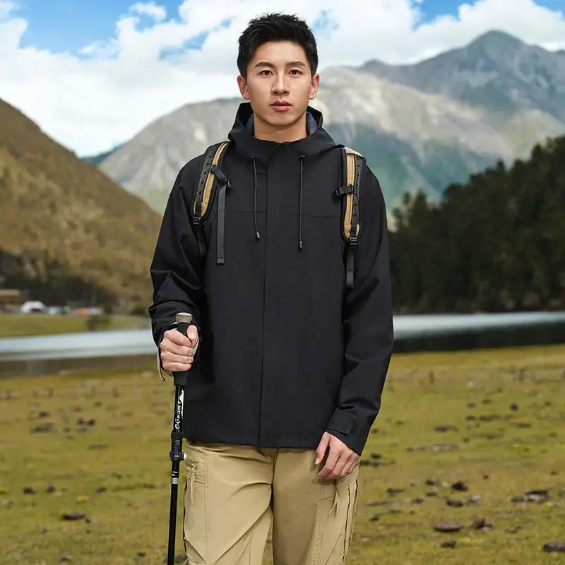 กันน้ําWindproofกระจกแจ็คLight Assaultชุดสําหรับเดินป่ากลางแจ้งขี่จักรยานCamping Leisure Jacketโลโก้ที่กําหนดเองC01A