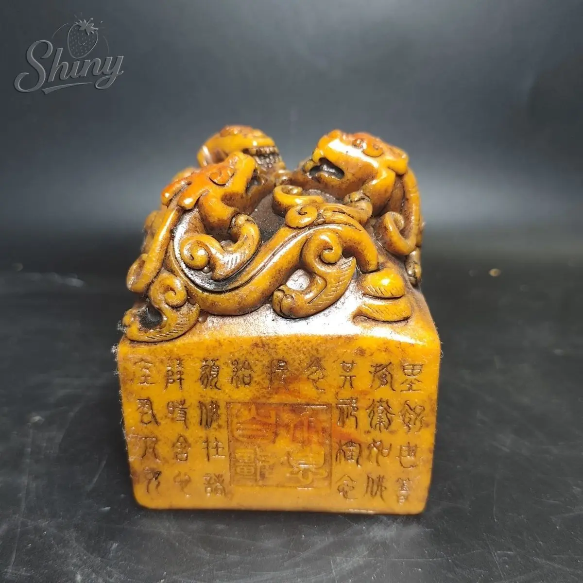 

Antique Jade Seal Shoushan Stone Pixiu Seal Hand-Carved Decorative Piece Desktop Ornament Home Decoration Accessories