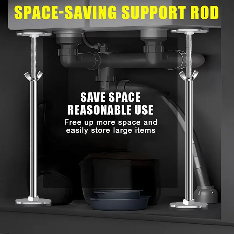 Stainless Steel Undermount Sink Supports Adjustable Easy Operation Heavy Duty Holder for DIY Sink Repair Replacement