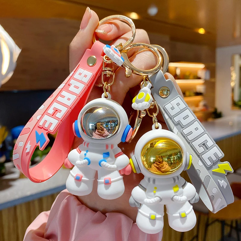 Party Gifts Cartoon Dropping Glue Cool Astronaut Keychain Trend Exquisite Car Key Pendant Cute Bag Pendant