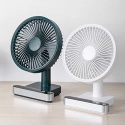 4000mah Desk Fan USB Oscillating Fan with Adjustable Head 4 Speeds Mini Size Desktop Fan for Home Office Outdoor Travel