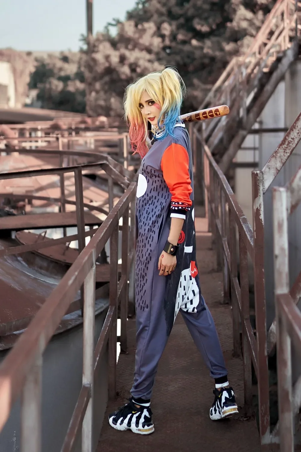 

Women Personality Loose Cartoon Jumpsuits Hip Hop Dance Harem Pants