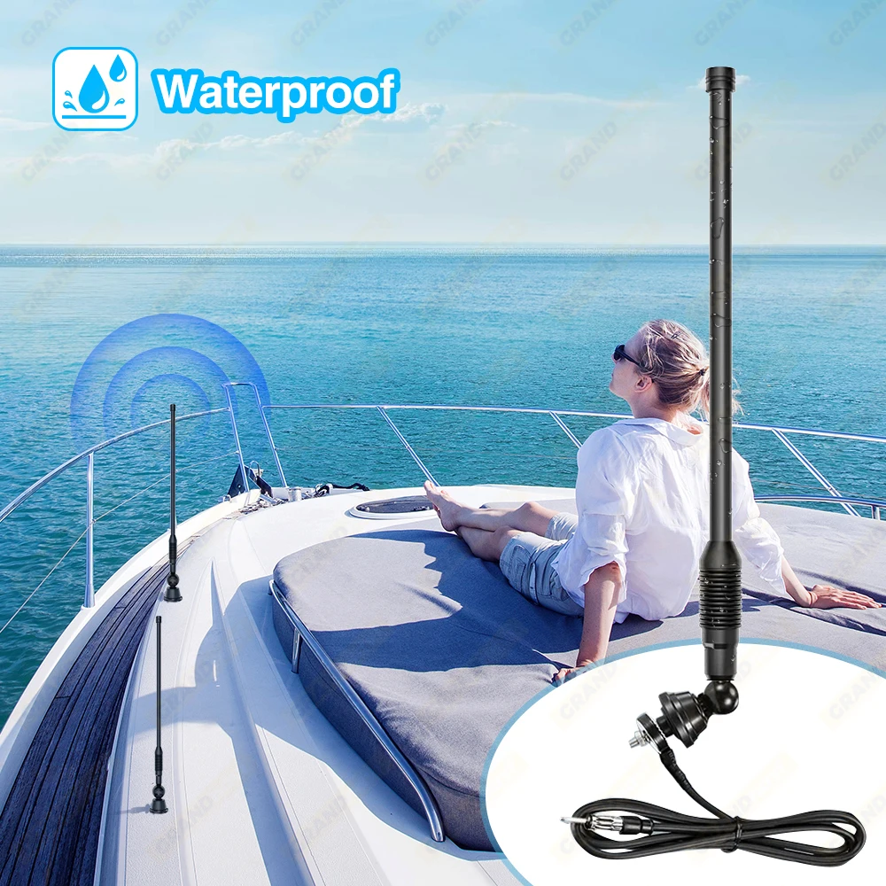 Universelle Marine-Radioantenne AM/FM für Golfwagen, ATV, UTV, Wohnmobil, LKW, Bagger, Traktor, Wohnmobil, Yacht, wasserdicht, flexibles Signal – Detail 7