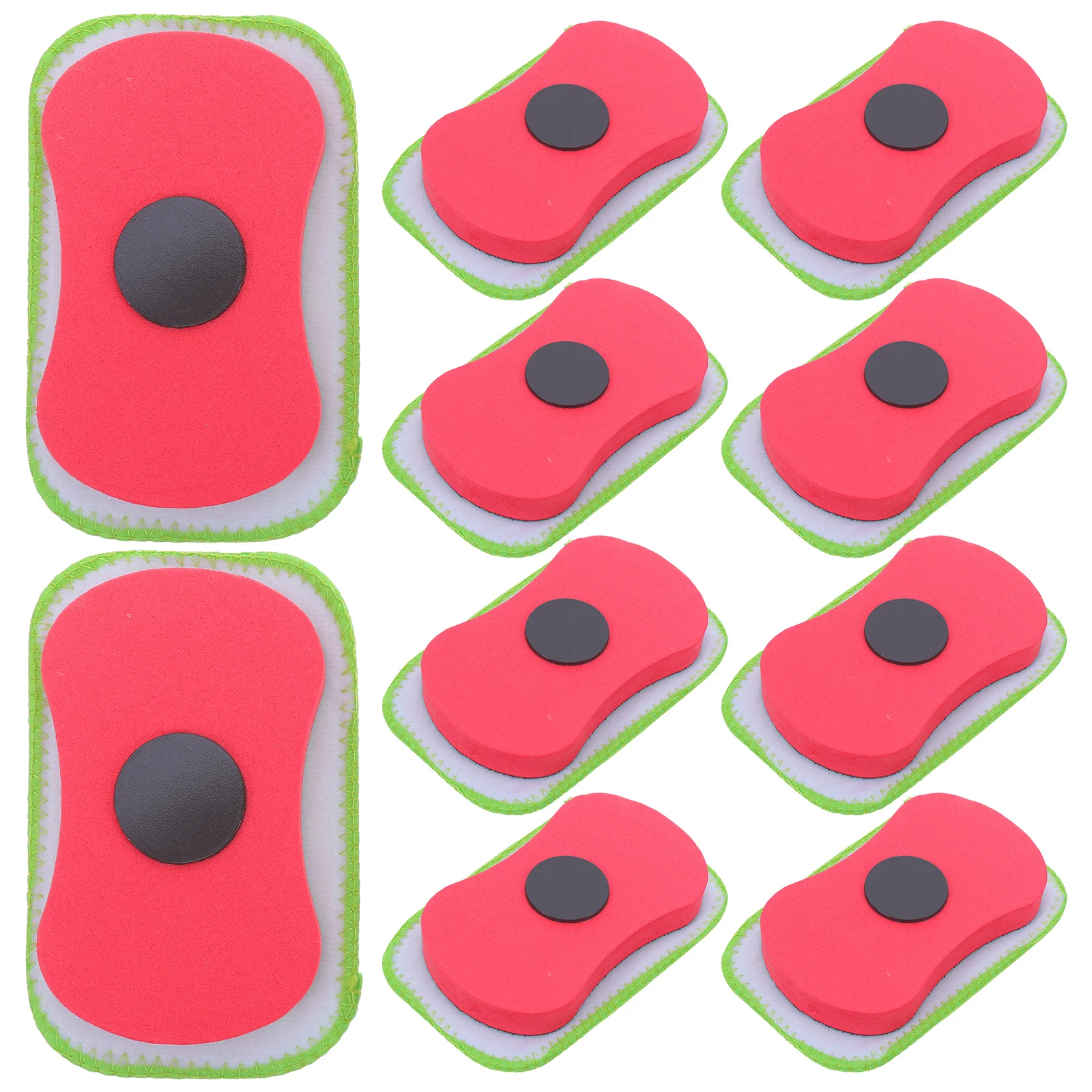 

10Pcs Magnetic Whiteboard Eraser Detachable Washable Lint Classroom Office Dry Erasers High Density Sponge Dust Absorption