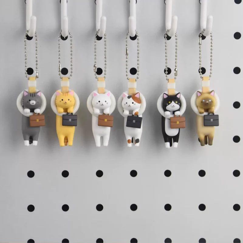 

Kawai аниме подвесное кольцо пригородная сумка кошка слепая коробка фигурка брелок милый Gachapon капсульные игрушки подарок школьные сумки кулон