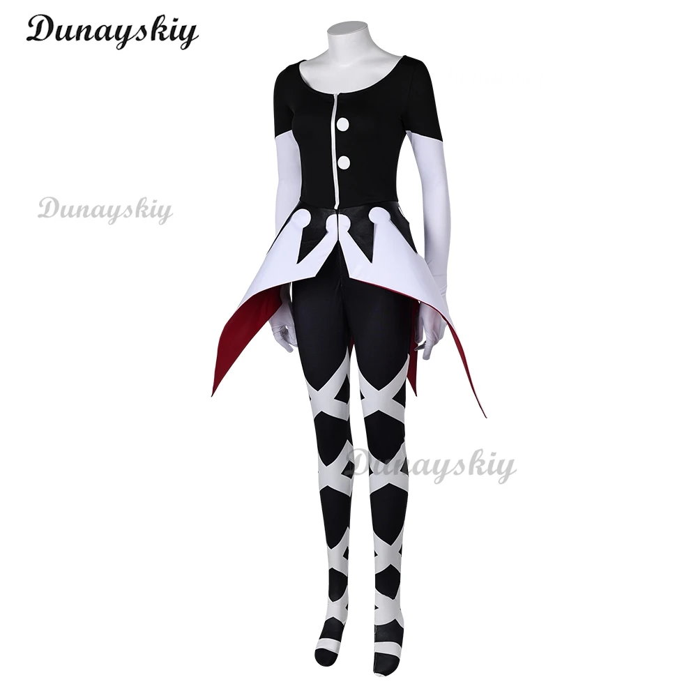 อะนิเมะ Hazbin คอสเพลย์โรงแรม Carmilla Carmine เครื่องแต่งกายชุดสูทชุดเครื่องแต่งกาย Carnival Party ฮาโลวีนเครื่องแต่งกายสําหรับสตรี