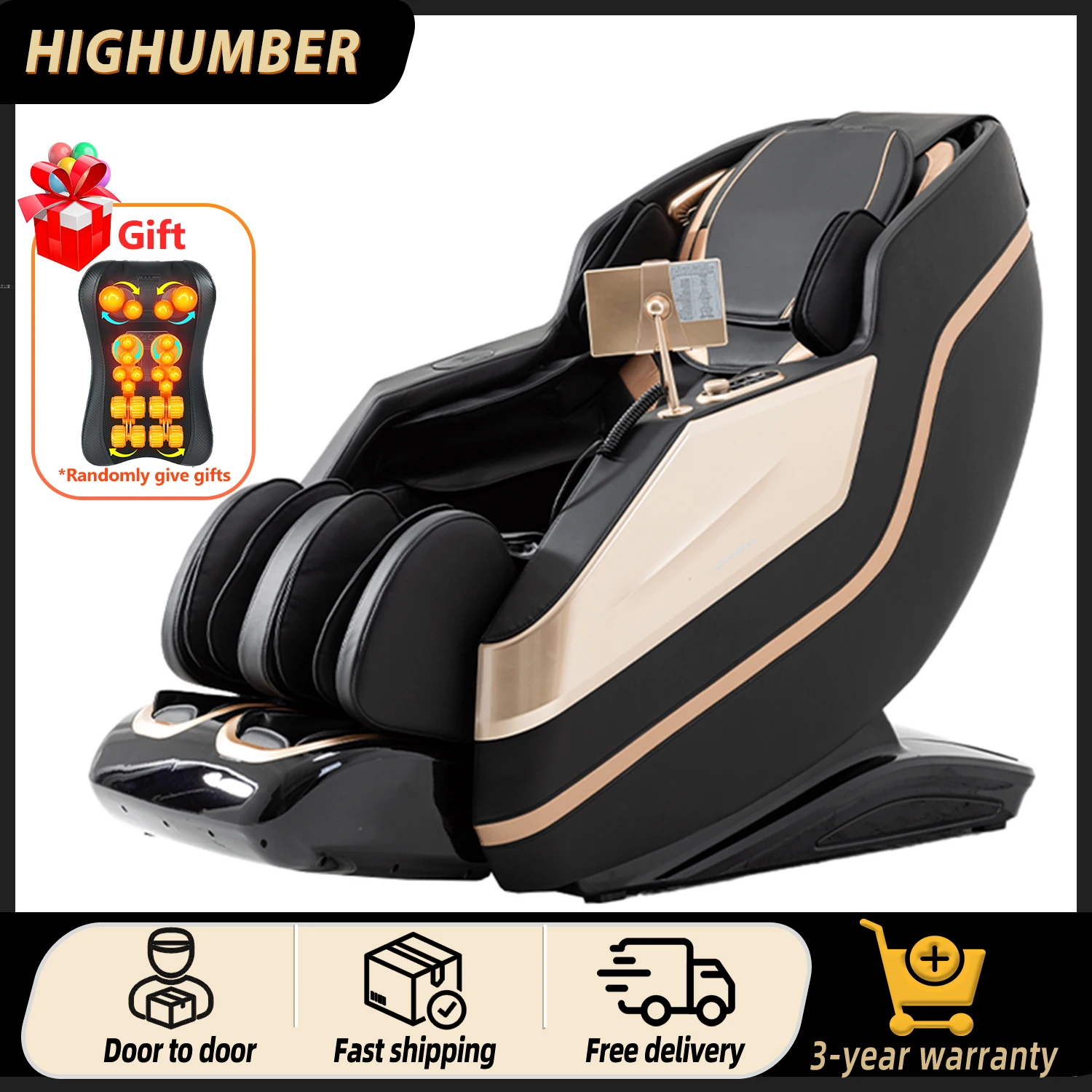 

Массажное кресло для всего тела 2025 года, массажное кресло шиацу с нулевой гравитацией SL-Track, тепловая система, массаж с подушкой безопасности, глубокая стрейч для йоги, Calfre