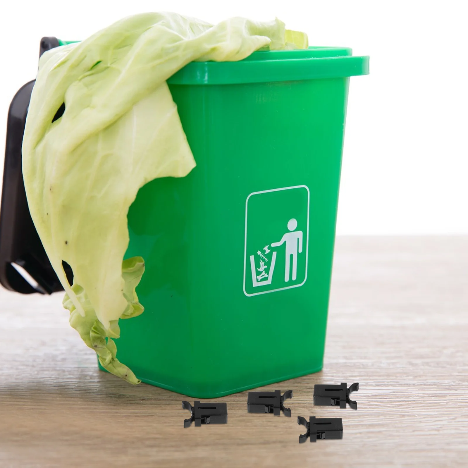 

20Pcs Self-Locking Waste Bin Buckle Press Switch Trash Can Lid Lock Replacement Plastic Lock Repair Clip for Garbage Lid