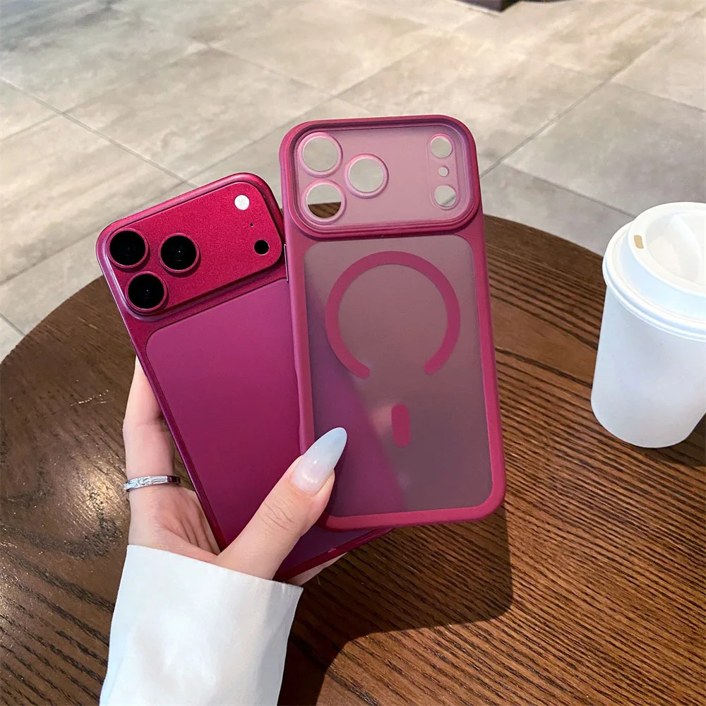 696 Newest Matte Anti Drop Wireless Charging Phone Case Men Women For Iphone 17 Promax 17pro 16Promax 16 Pro 15 14