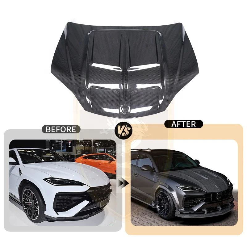 Replacement Parts WD Style Dry Carbon Fiber Hood for 2025-2026 URUS SE Engine Hood