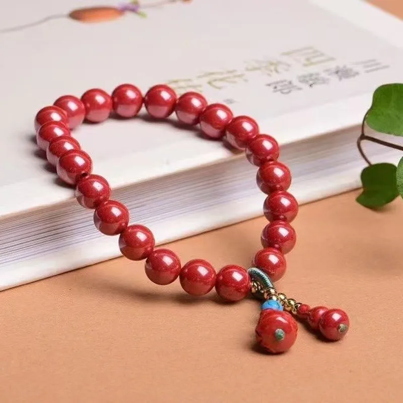 Natural , Mineral, Imperial Purple Gold Sand, Buddhist Beads, Ethnic-Style Women'S Bracelet