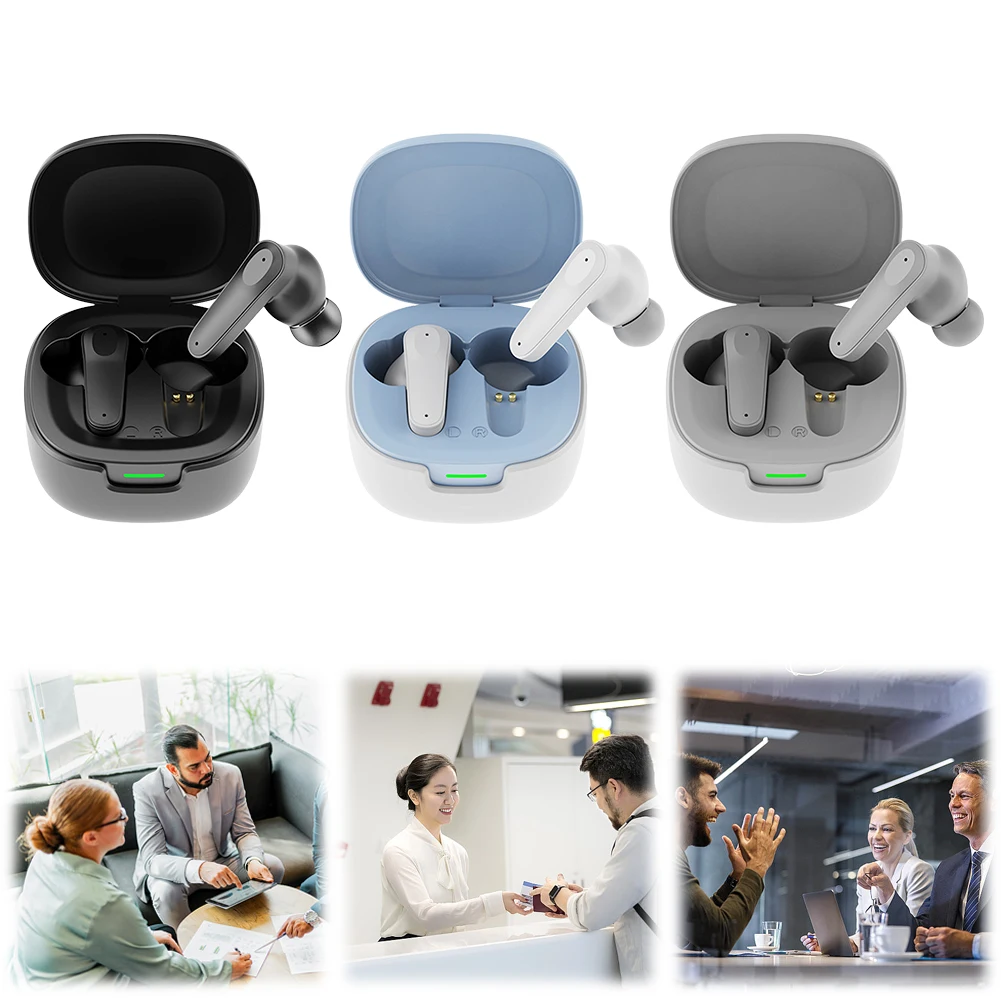 

Intelligent Translator Earbuds Bluetooth-Compatible 5.4 Waterproof Real Time AI Translator Earbuds Ear Hook for Business Travel
