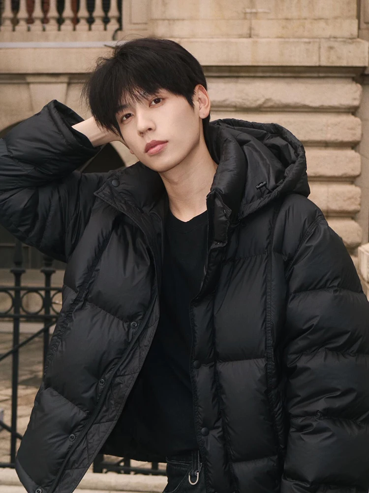 

Cleanfit American Sle Thiened Men's down Jaet White Du Feather Coat Structural Ribs Design Cool And Sli Winter Ou...