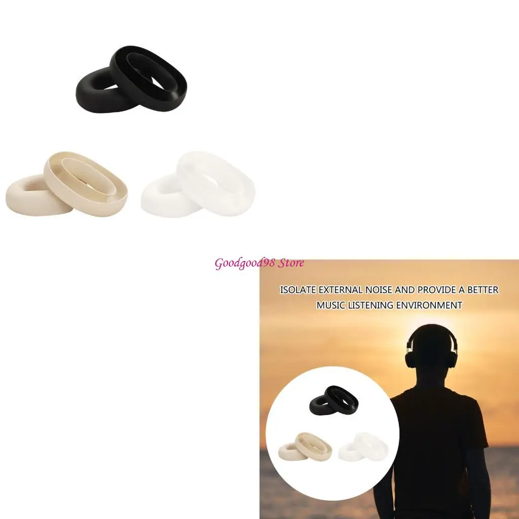 

Soft Silicone Ear Muff Sleeve Case Housing for Dedicated Headphone Earpads Skin W8EC
