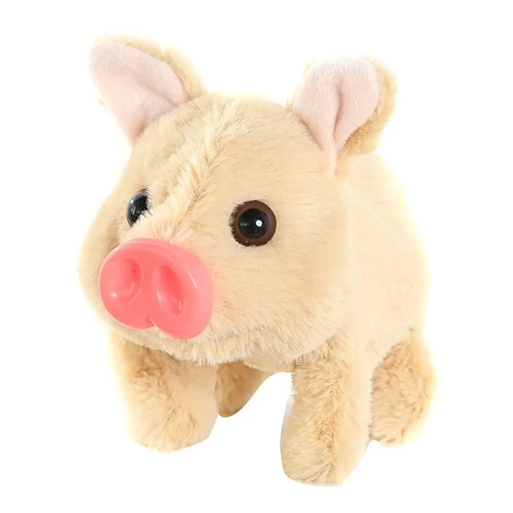 with Wagging Tail Electric Pig Plush Toy Simulation Funny Electric Walking Plush Pig Toy Lovely Can Walking