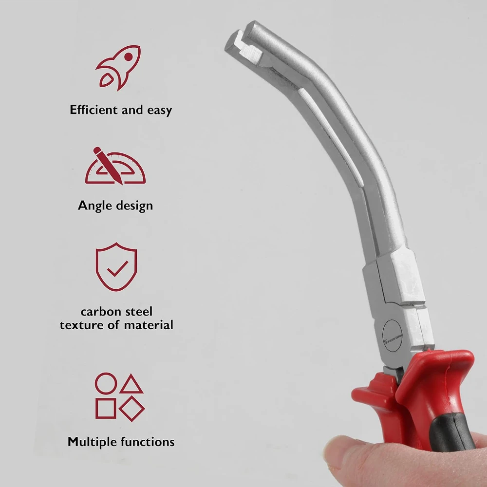 Glow Plug Pliers Removal Angled Jaw Glow Plug Connector Plier Clamp Remover Pliers Curved Jaw Pliers Glow Plug Socket Pliers