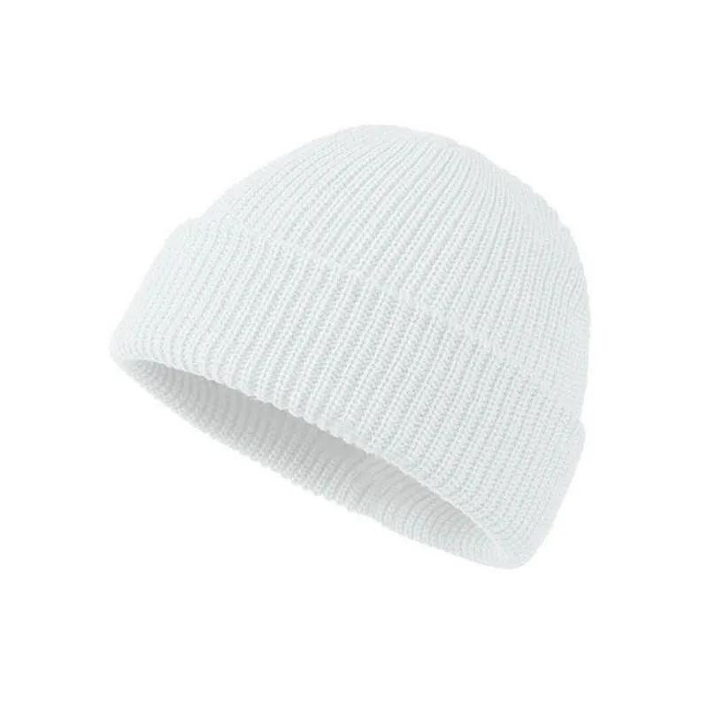 Solid color knitted woolen hat for men and women, hip-hop melon skin hat suitable for keeping warm and cold in autumn and winter