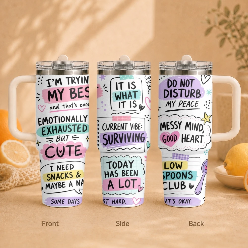 Interesting sarcastic remarks Vacuum Flasks 40oz Vacuum Insulated Travel Mug - Stainless Steel Straw Cup Lid