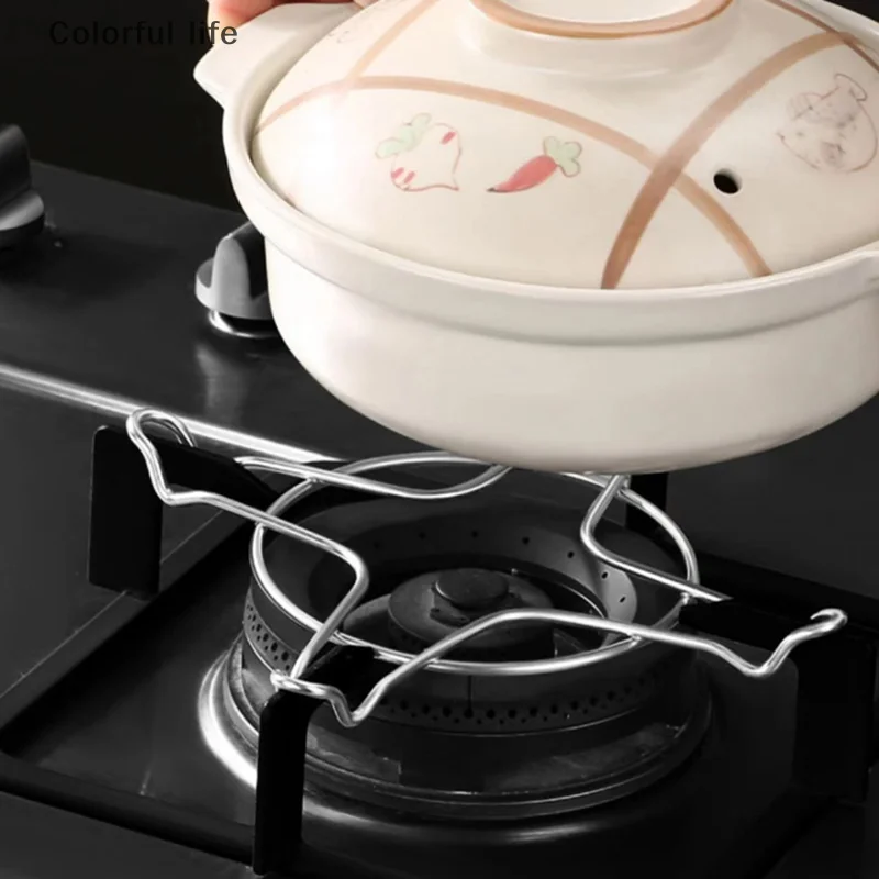 

Gas Hob Cooktop Range Pan Holder Stove Steaming Stand Support Bracket Grate Wok Stainless Steel