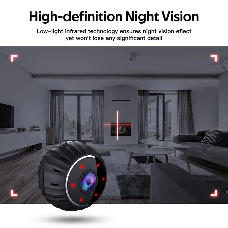 1080P HD Mini X10 Camera Home WiFi Security Camera Indoor Body Cameras Nanny Cam Smart Baby Cams Motion Detection Night Vision