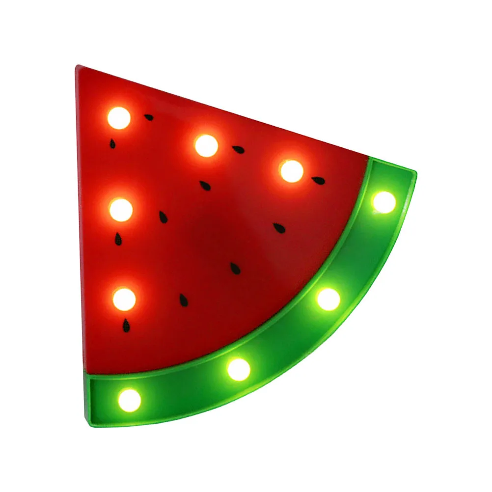 1pc Watermelon Led Night Light For Creative Table Lamp Home Decorative Lighting Photo Prop Plastic Led Light