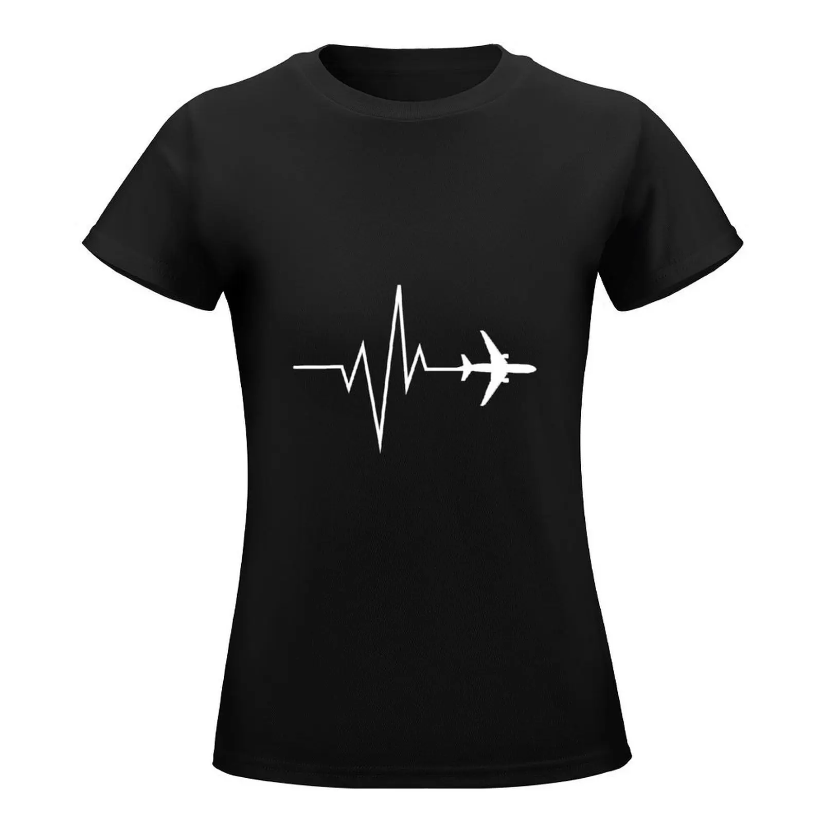 Aviation Pulse with airplane design T-Shirt funny female funny t shirts for Women