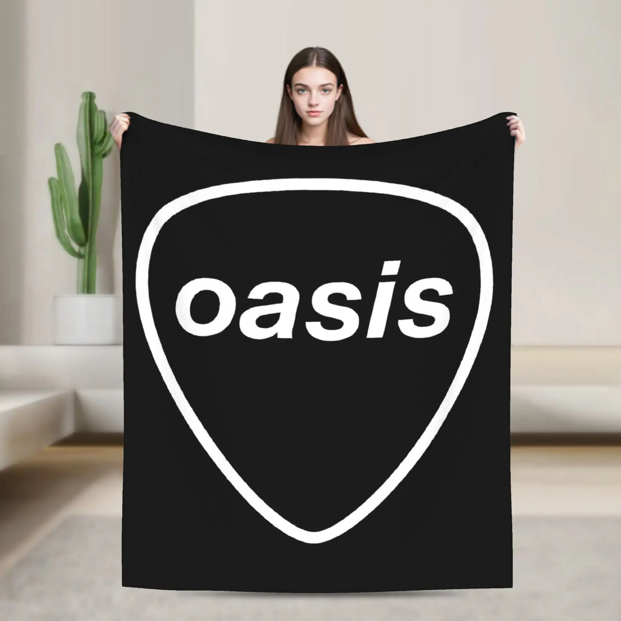 O-Oasis Rock Music Logo Blankets  Flannel Awesome Warm Throw Blanket for Bedspread Autumn/Winter