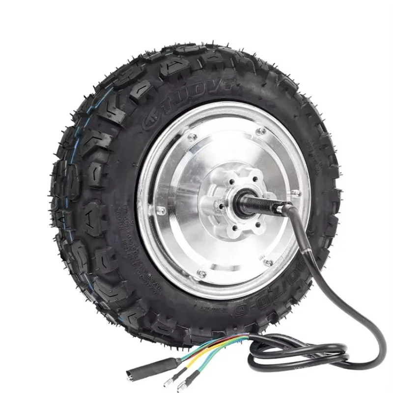10 Inch 300kg High Load 48V DC IP65 Waterproof Built-in 4096 Incremental Encoder Electric Wheel Hub Servo Motor