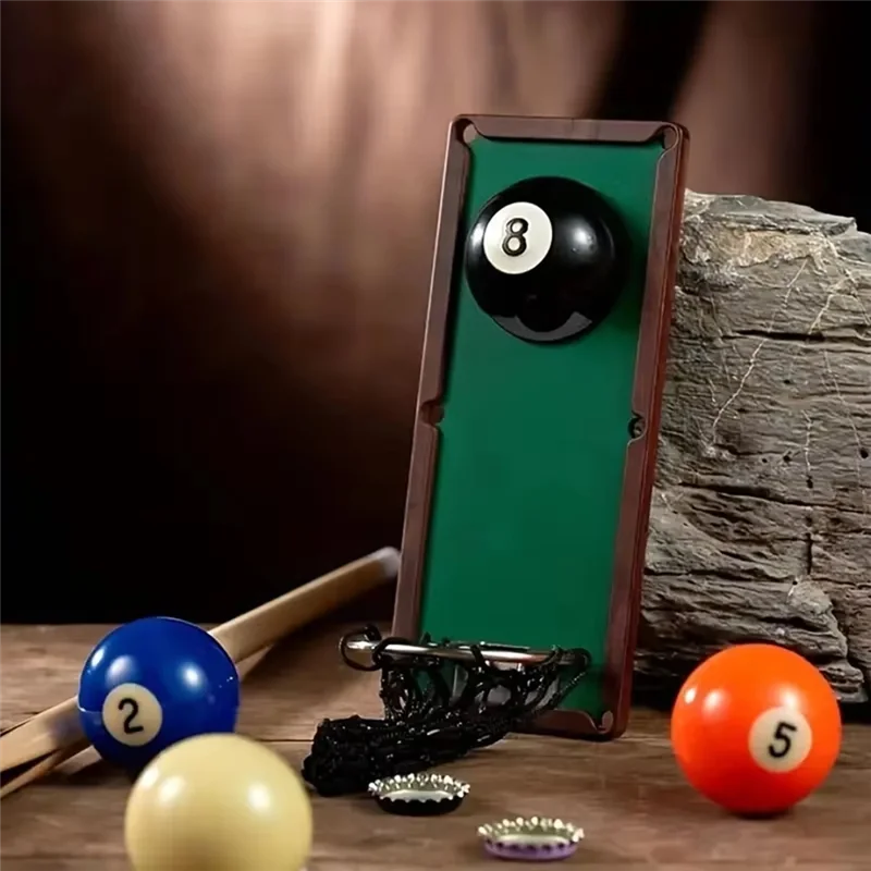 

ABLK Billiard Ball Design Magnetic Bottle Opener With Cap Catcher, Metal Wall-Mounted Bar Accessory For Patios