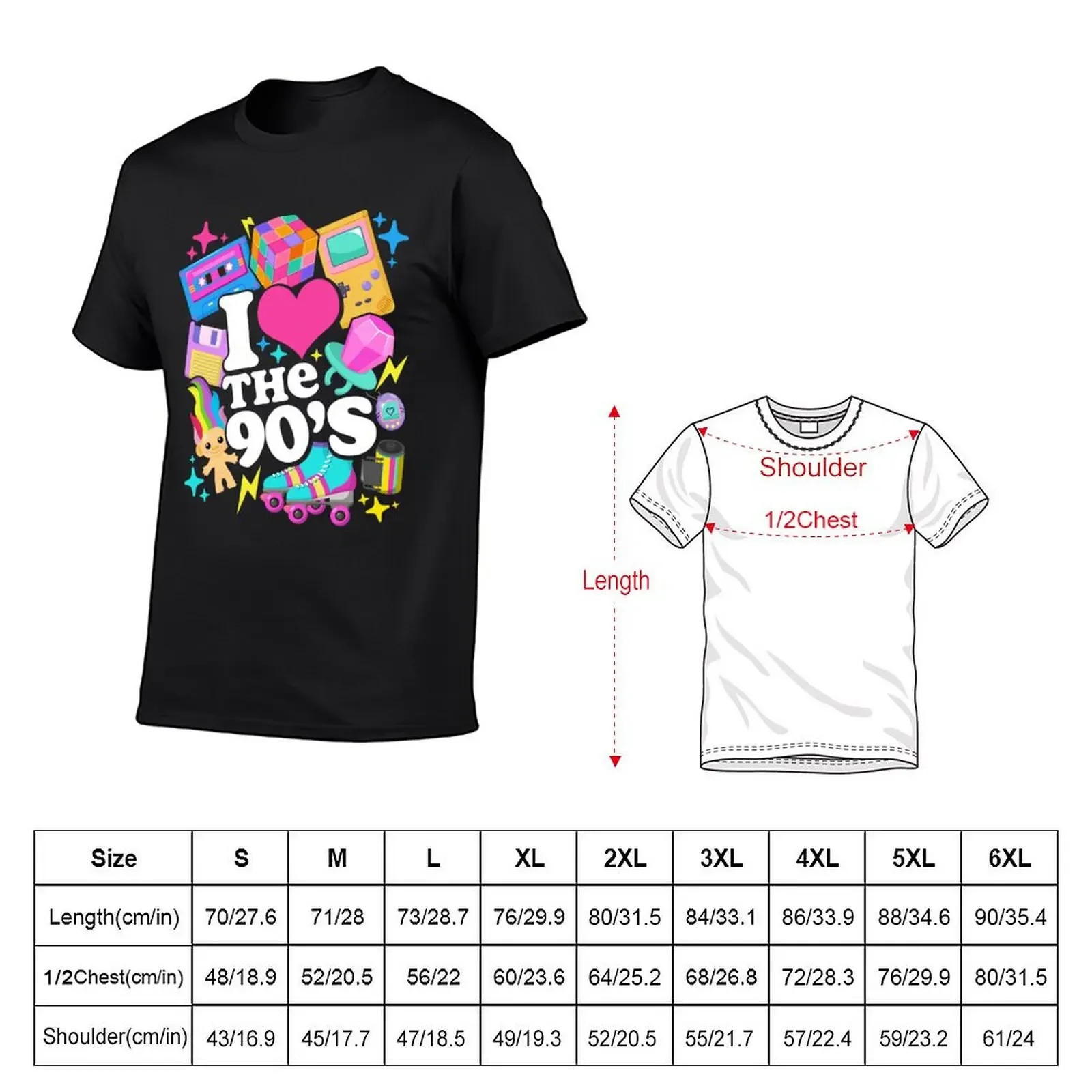 I Love The 90's Retro 90s Costume T-Shirt anime figures summer clothes blue archive mens t shirt
