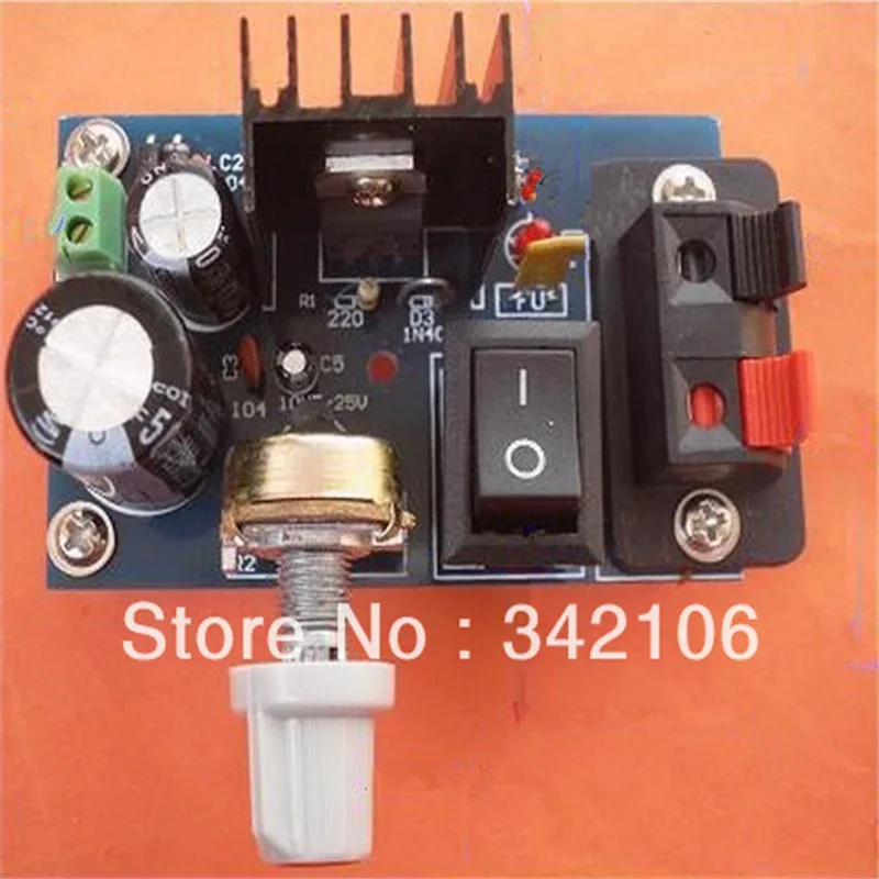 LM317 Adjustable Power Supply, AC and DC Input Voltage Regulator Module, Finished Board