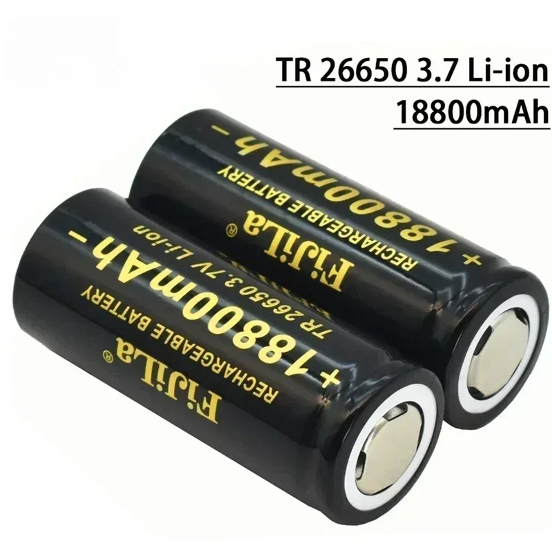 26650 Li-ion Battery 3.7V 18800mAh Rechargeable Lithium-ion Batteries For Flashlight Driving Recorder LED Camping Lights Cell