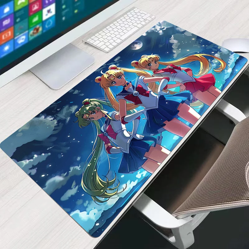 Office Gaming Mouse Pad Mini Pc Large Extended Non Slip Gamer Desk Mat kawaii S-Sailor Moons Starry Sky Mouse Pad Smooth Surface