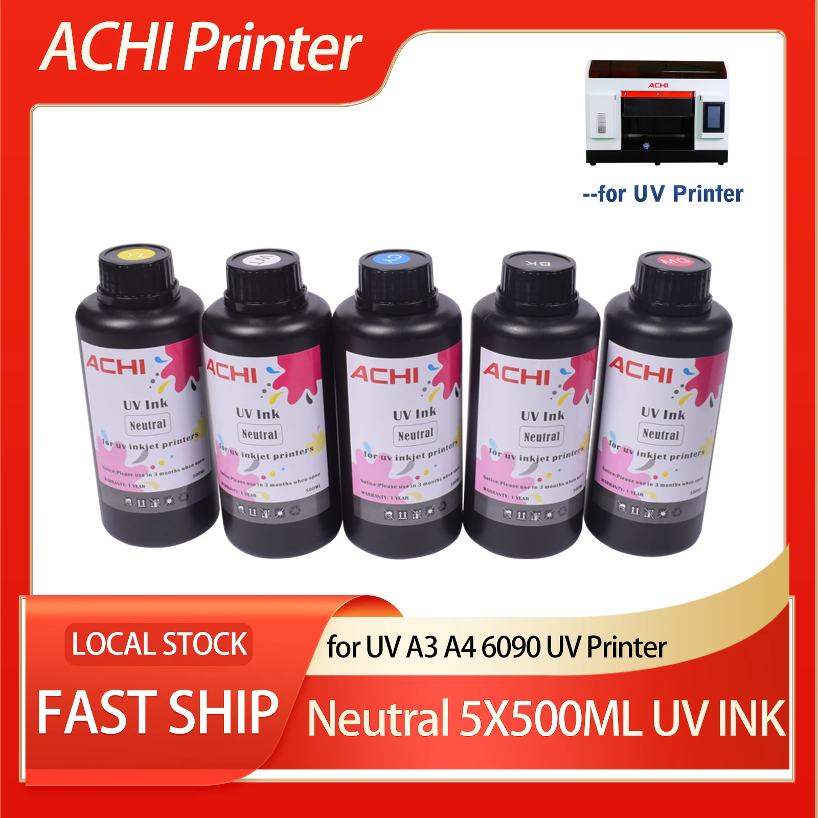 

500ML UV INK For UV Flated Printer for Epson Printer Ink R1390 L1800 L800 L805 XP600 A3 UV Printer