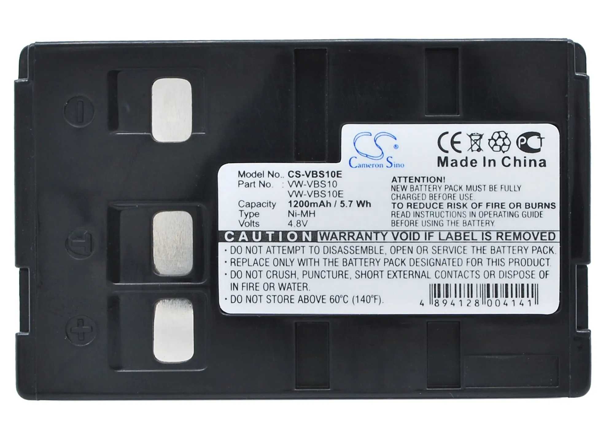 Camera Battery For NV-R50E NV-R550EN NV-R65E NV-RXTEN NV-S65E NV-S850EN NV-S950PN NV-VX33EG NV-X100 VW-VBS10E VW-VBS20E NV-RX1