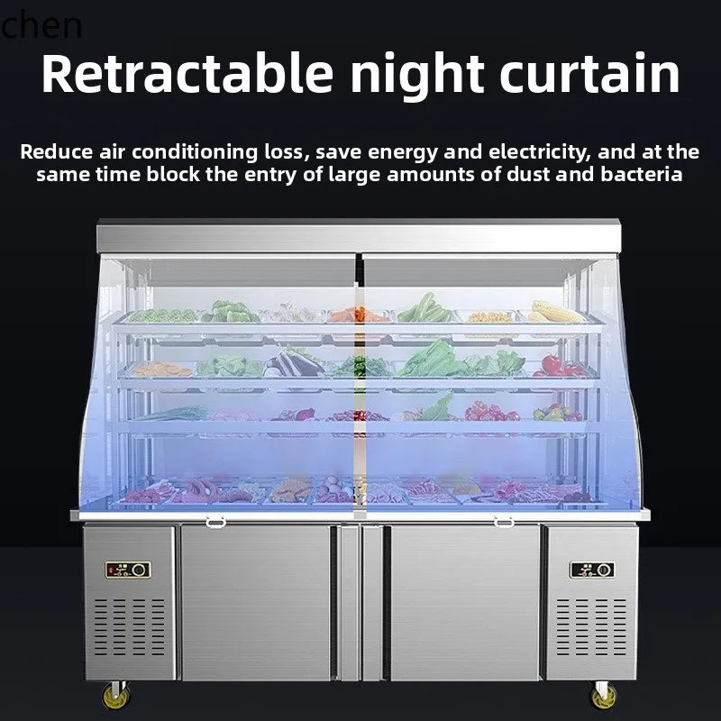 

ZS Spicy Hot Pot Display Cabinet Refrigerated Freshness Preservation Cabinet Dish Self-Selection Cabinet