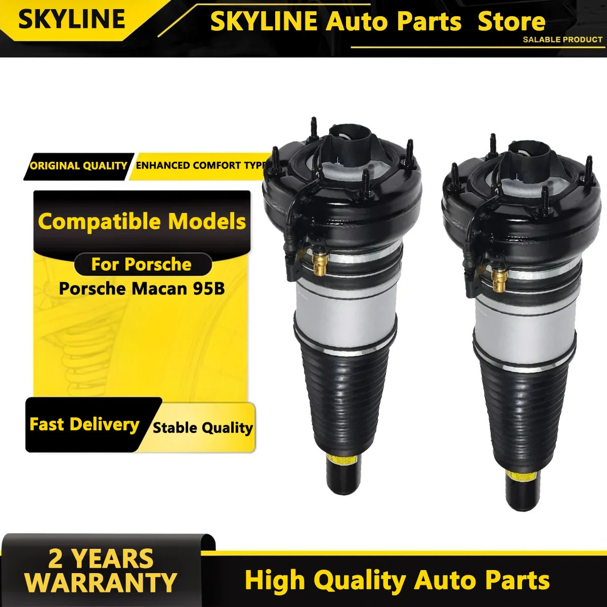 SKYLINE Pair Front Air Suspension Shock Struts For Porsche Macan 2015-2020 95B616039J