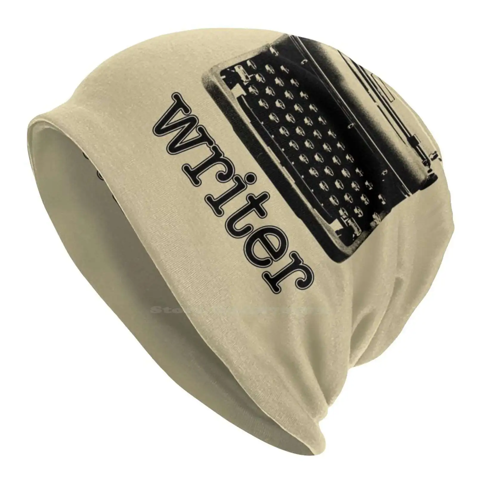 Writer Knitted Hat Warm Beanie Outdoor Caps Typewriter Author Novels Books Manuscripts Pop Culture Funny Humor Comedy Retro