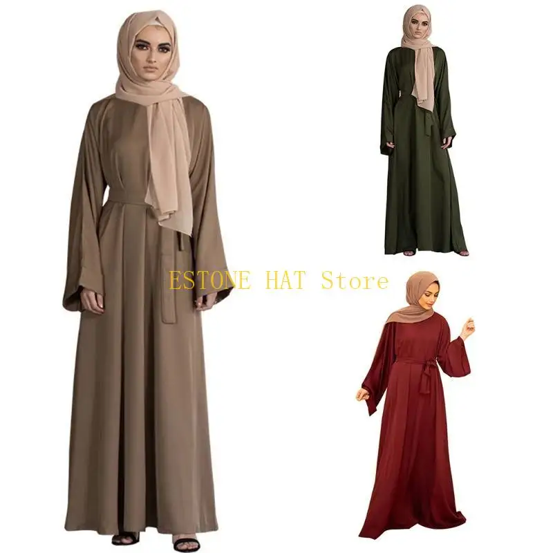Robes musulmanes Hijab pour femmes, Abaya dubaï Abaya, vêtements islamiques, turquie, 49MF