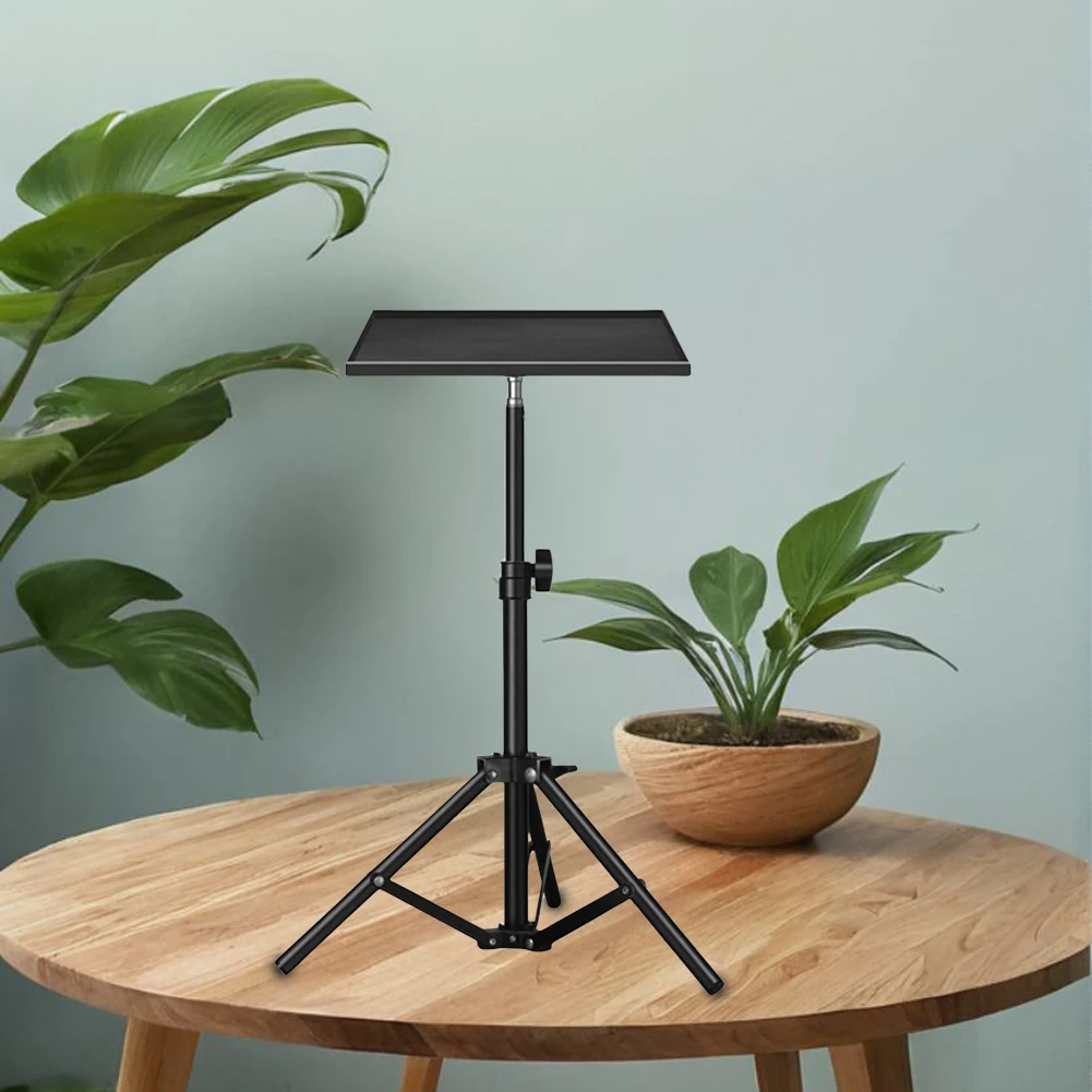 Universal Laptop Projector Tripod Stand 1/4inch Thread Projector Bracket Height Adjustable Telescopic Rod Standing for Equipment