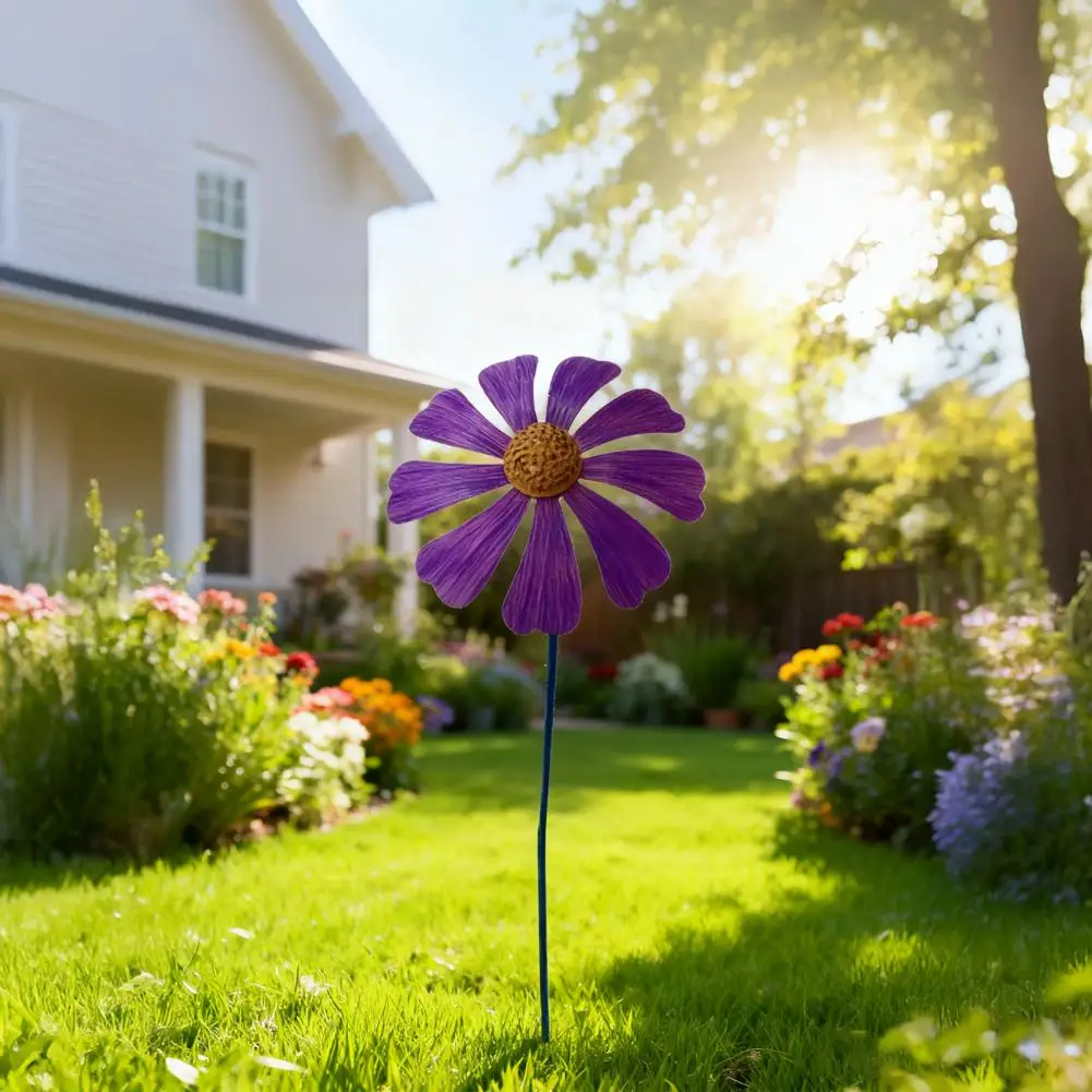 

Металлическое украшение для цветочного сада, металлический цветочный садовый кол, набор для декора сада для уличной дорожки, деревенское искусство двора на весну