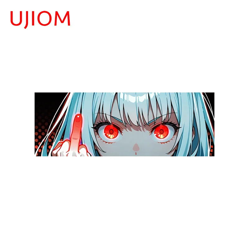 UJIOM Slap Peeker Cartoon Middle Finger Wall Sticker Sexy Scratch-Proof PVC Decal For Home Decor Wardrobe Fridge Stickers