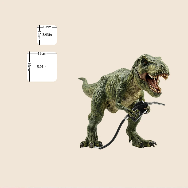 Funny T-Rex Hold Fuel Gun Car Sticker Creative Dinosaur Gas Tank Cap Decal Waterproof Vinyl Auto Decor Stickers Car Accessories