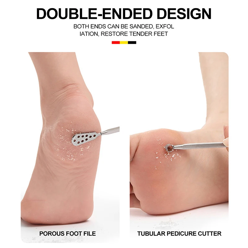 Lime à pied professionnelle en acier inoxydable, épurateur de pieds, dissolvant de peau de fréquence, grattage de la peau, outils de pédicure