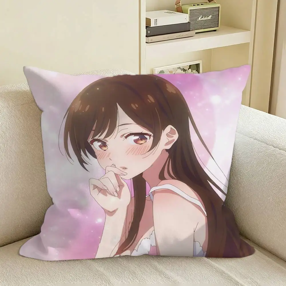 Chizuru Mizuhara Merchandise Ichinose Square Sofa Pillow Cover Solid Color Living Room Home Decor Cushion Case
