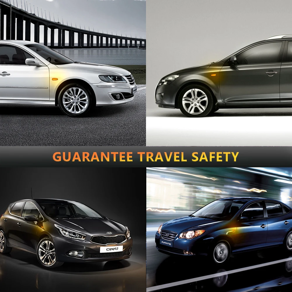 LED Dynamic Side Marker Light Turn Signal Lamps For Hyundai i30 CW FD Grandeur TG Avante Elantra Touring KIA Ceed Carens Rondo - Image 6