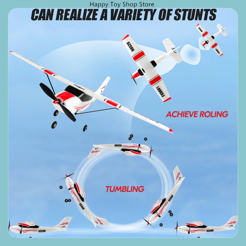 FX9601 RC Plane 4CH Cessna-Style Brushless Fixed Wing EPP Foam Glider RTF