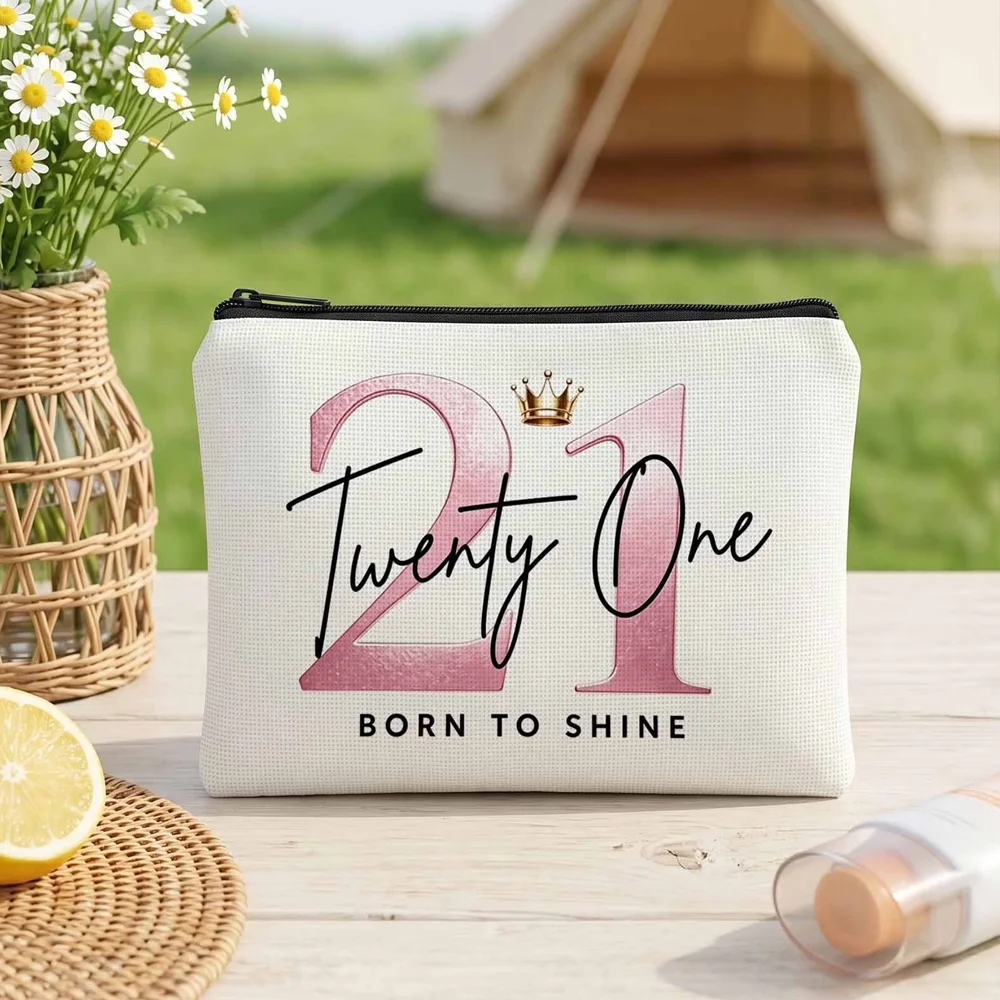 Whimsical Teacher Survival Kit Makeup Bag, Soft Double-Sided Pouch, Portable Toiletry Bag for Daily Cosmetics & Travel Use