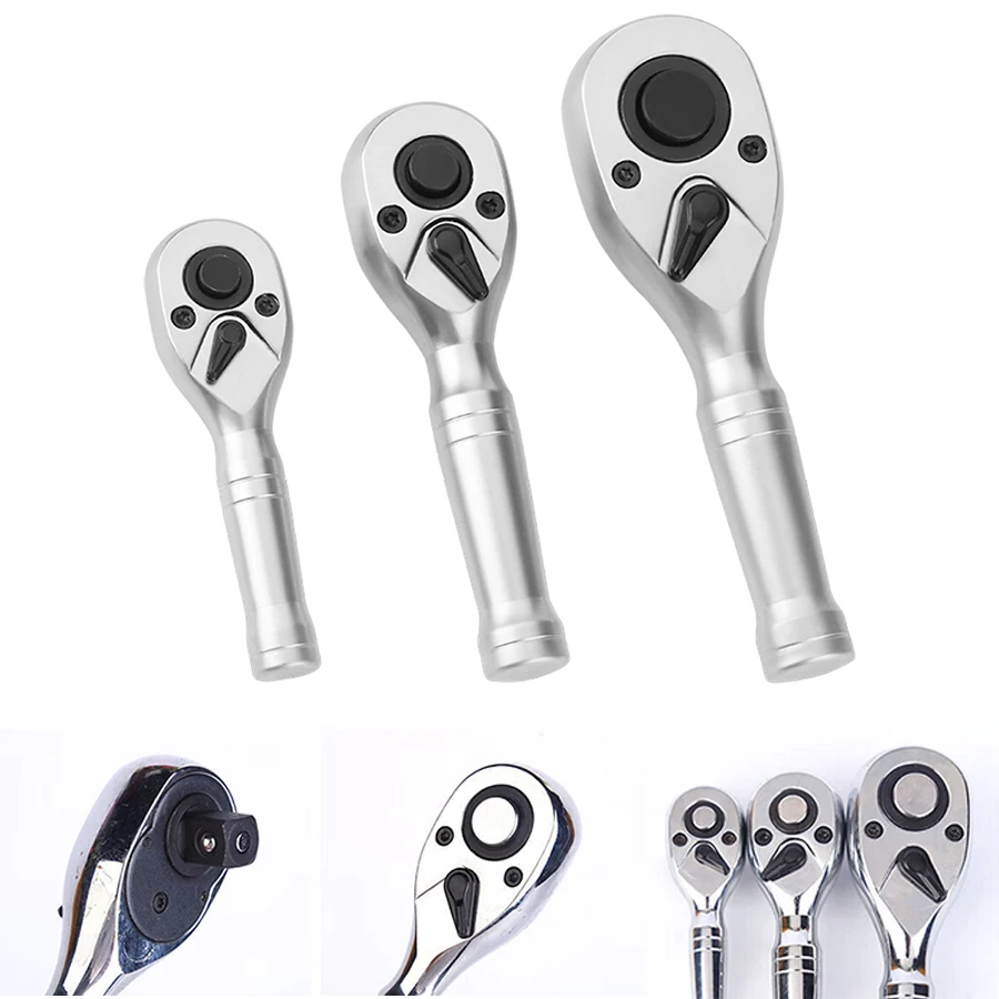 72 Teeth Quick Socket Ratchet Wrench Spanner 1/4 3/8 1/2Inch Big Medium Small Fly Two-way Horns Short Handle Repair Hand Tool